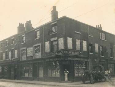 Premises of Nichols and Co., wholesale grocers and tea, coffee and fruit merchants, No. 231 Gibraltar Street, Sheffield, [c. 1911]