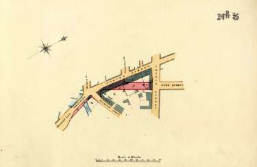Plan of proposed extension of Eyre Street to Porter Street and also the proposed widening of Porter Bridge