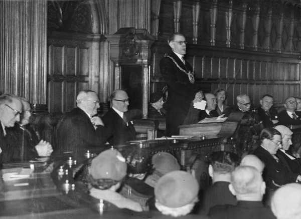 John Henry Bingham, Lord Mayor of Sheffield, 1954-1955: installation day