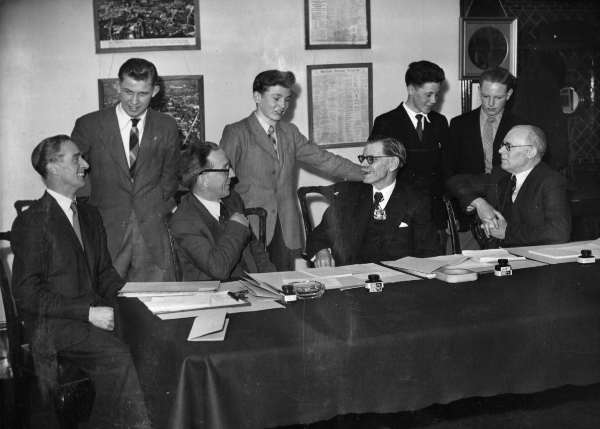 John Henry Bingham, Lord Mayor of Sheffield, 1954-1955: Possibly school children attending a committee meeting