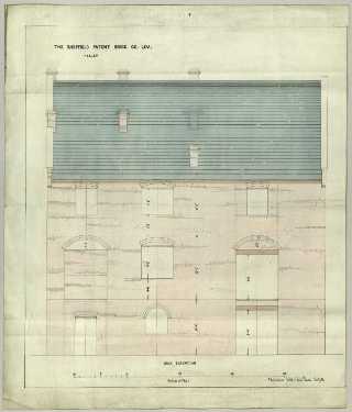 Sheffield Patent Brick Co. Ltd., [Brickworks, Broadfield Park Road] - rear elevation, c. 1870s