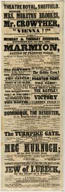 Theatre Royal playbill: Marmion, or, the battle of Flodden Field, 20 - 21 Nov 1848