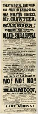Theatre Royal playbill: The Maid of Saragossa, 22 - 23 Nov 1848