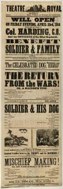 Theatre Royal playbill: The Return from the Wars, etc., 23 Apr 1858