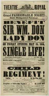 Theatre Royal playbill: Single Life!, etc., 28 May 1858