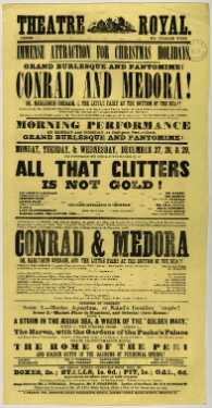 Theatre Royal playbill: Conrad and Medora!, etc., 27-29 Dec 1858