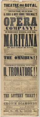 Theatre Royal playbill: Maritana, etc., 13 June 1866