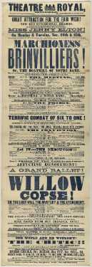 Theatre Royal playbill: Marchioness of Brinvilliers!, etc., 26 Nov 1866