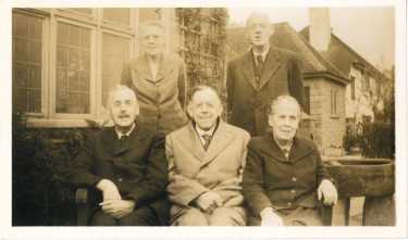 Group of five adult children of Henry J. Wilson (1833-1914) and Charlotte Cowan Wilson (1833-1921): Cecil Henry Wilson (1862-1945), Dr Helen Mary Wilson (1864-1951), Alexander Cowan Wilson (1866-1955) and Oliver Charles Wilson (1867-1946) 