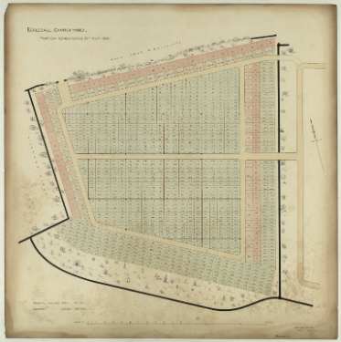Ecclesall All Saints, churchyard - plan of portion consecrated 29 Nov 1894, [c. 1900]