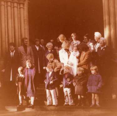 Christening of Jill [?Ibberson], St John's C. of E. Church, Ranmoor, No.5 Ranmoor Park Road