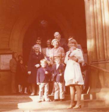 Christening of Jill [?Ibberson], St John's C. of E. Church, Ranmoor, No.5 Ranmoor Park Road
