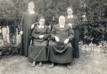 De La Salle brothers in the garden of No. 7 Edmund Road, master's house to St. Marie's School