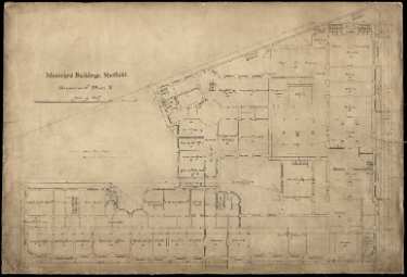 Sheffield Town Hall, basement plan (A)