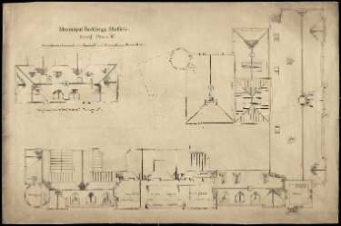 Sheffield Town Hall, roof plan (E)