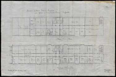 Messrs Vickers Son and Maxim, second and third floor plan of new offices in Brightside Lane