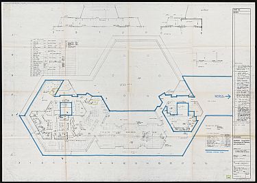 Sheffield Town Hall Extension (known as the Egg Box (Eggbox)), Norfolk Street, third floor plan, proposed new restaurant and kitchen layout