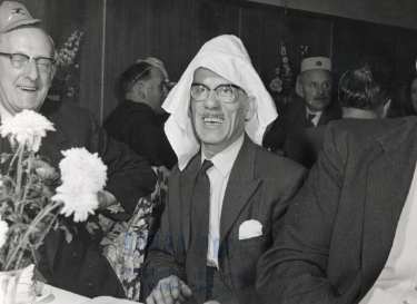 Sanderson Brothers and Newbould, steel manufacturers. Staff Christmas party at Kenwood Hall Hotel (latterly Hotel St. George and Mercure Sheffield Kenwood Hall and Spa), Kenwood Road, Nether Edge