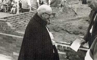 Laying of foundation stone and outdoor ceremony for new Parish Hall, All Saints C. of E. Church, Ecclesall Road South