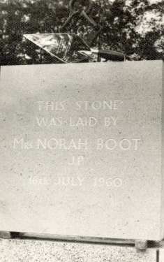 Foundation stone laid by Mrs Norah Boot JP for new Parish Hall, All Saints C. of E. Church, Ecclesall Road South