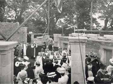 Laying of the foundation stone of the extension to All Saints C. of E. Church, Ecclesall Road South