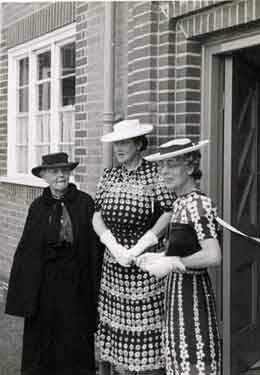 Group of ladies at the opening of Queen Victoria District Nursing Association, Princess Mary Nurses Home, junction of Southey Hill and Northlands Road
