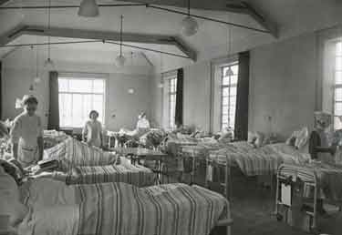 Hospital ward, Royal Hospital Fulwood Annexe, Brookhouse Hill showing (far right) Sisters Cook and Eddy