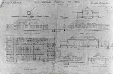 Sheffield Union Hospital (latterly the City General Hospital and Northern General Hospital), Fir Vale: Architects plans for new Casualty block