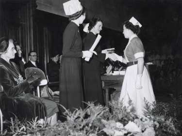 Nurses prizegiving at the City General Hospital (formerly the Fir Vale Hospital and latterly the Northern General Hospital), Fir Vale