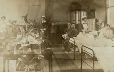 Sheffield Union Hospital (formerly the Fir Vale Hospital, latterly City General Hospital and the Northern General Hospital, Fir Vale: Ward Block 1 showing Dr Ritchie, Matron Lawson, Sister Mackenzie and Nurse Broadhead