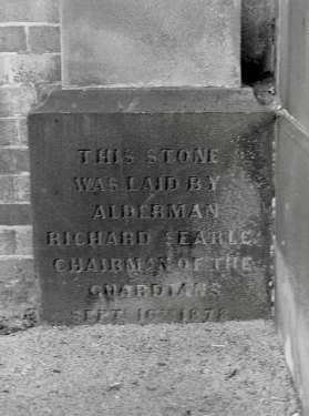 Sheffield Union Hospital (latterly the Fir Vale Hospital, City General Hospital and the Northern General Hospital), Fir Vale: Foundation stone