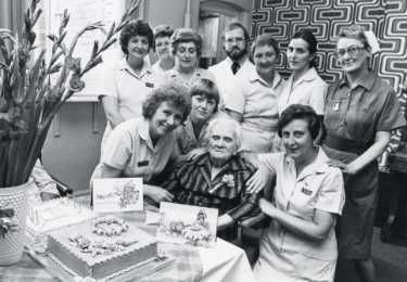 100th birthday celebration of Miss Marintha Trippett, Northern General Hospital, Fir Vale