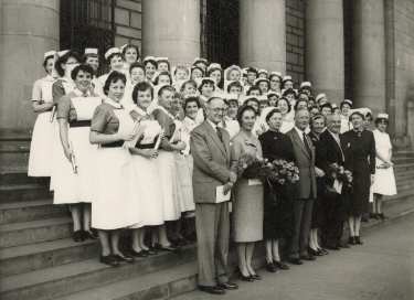 Nurses prizegiving, City Hall for nurses from City General Hospital (later known as Northern General Hospital), Fir Vale