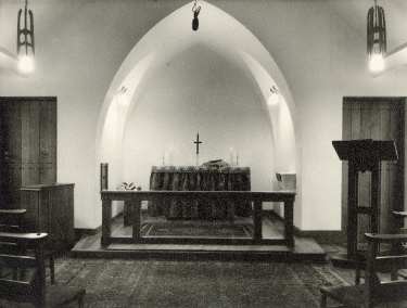 Altar and lectern, St. Christopher's Chapel, City General Hospital (later the Northern General Hospital), Fir Vale