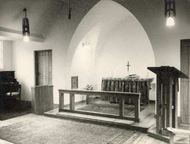 Altar and lectern, St. Christopher's Chapel, City General Hospital (later the Northern General Hospital), Fir Vale