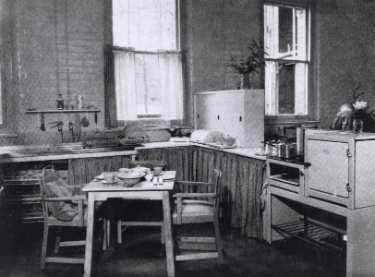 Model kitchen, Occupational Therapy Department, City General Hospital (later the Northern General Hospital), Fir Vale, c.1950s