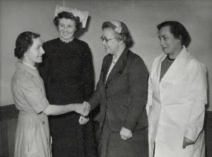 Mrs Annie Barlow, domestic forewoman at City General Hospital (later the Northern General Hospital), Fir Vale, c.1950s