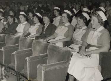 Nurses prizegiving, Memorial Hall, City Hall for nurses from City General Hospital (later known as Northern General Hospital), Fir Vale