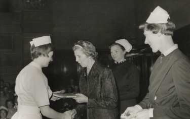 Nurses prizegiving, Memorial Hall, City Hall for nurses from City General Hospital (later known as Northern General Hospital), Fir Vale