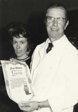 Leaving event for Herbert Pratt, charge nurse, City General Hospital (later known as Northern General Hospital), Fir Vale, c.1960s