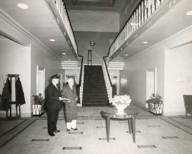 Entrance foyer, Clock Tower administrative building, City General Hospital and (later known as the Northern General Hospital), Fir Vale, c.1950s