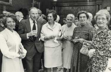 Medical staff, Northern General Hospital, Fir Vale at unidentified event, Town Hall reception rooms, Pinstone Street, c.1970s