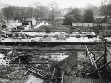 Laying of foundations on the site of the new teaching hospital (Royal Hallamshire Hospital), Glossop Road 