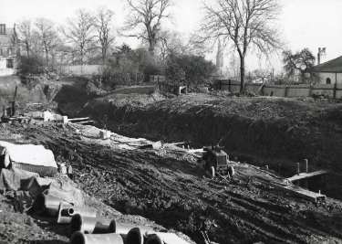 Laying of foundations on the site of the new teaching hospital (Royal Hallamshire Hospital), Glossop Road 