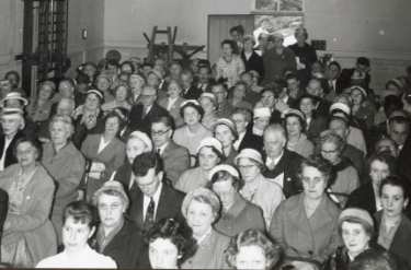 Event associated with the opening of the School of Physiotherapy, Westbourne [House], Collegiate Crescent, c.1949