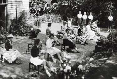 Students practising various exercises, School of Physiotherapy, Westbourne [House], Collegiate Crescent