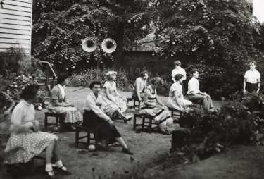 Students practising various exercises, School of Physiotherapy, Westbourne [House], Collegiate Crescent