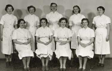 Group of nurses, School of Physiotherapy, Westbourne [House], Collegiate Crescent