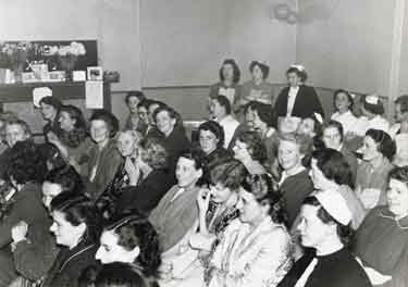 Hospital staff at a pantomine at unnamed Sheffield hospital