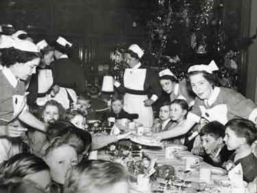 Children's Christmas party at unnamed Sheffield hospital